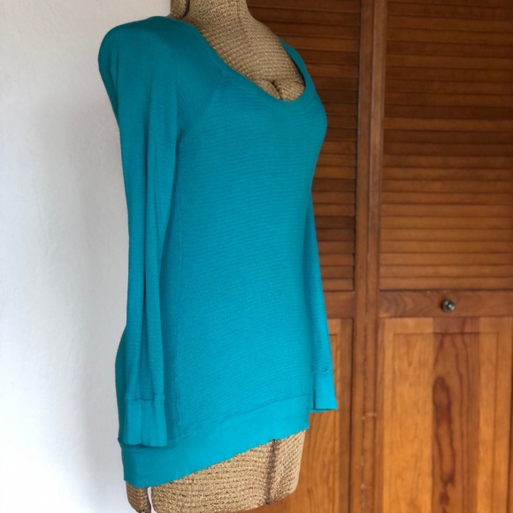 Wet Seal | Y2K Teal Turquoise Thermal | L - Picture 7 of 12